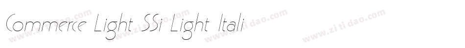 Commerce Light SSi Light Italic字体转换